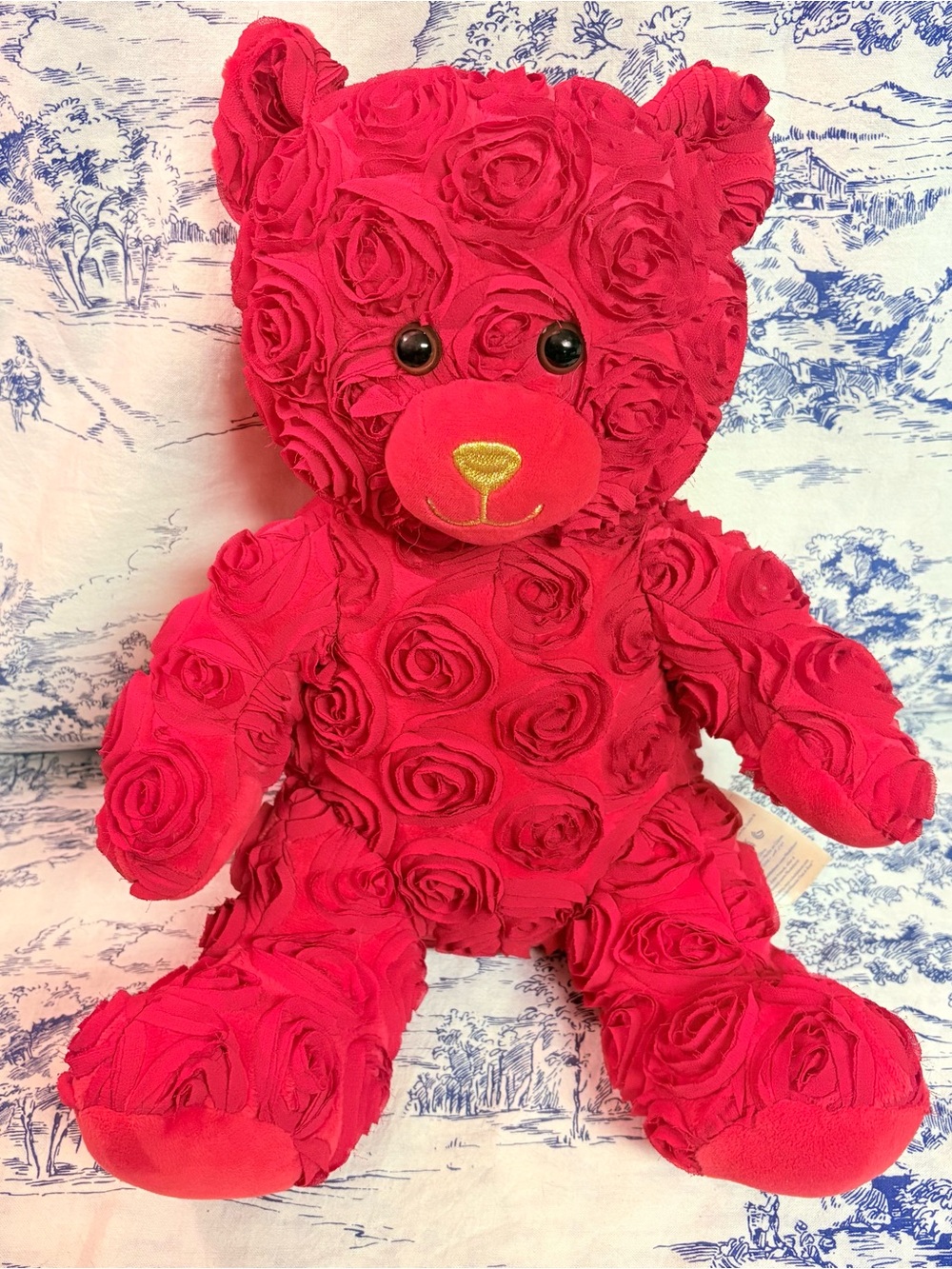 Build-A-Bear Red Rose Bouquet Teddy Bear With Song Box “Ready”